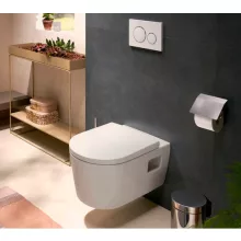   Hansgrohe EluPura Original S ívelt fali kerámia WC AquaChannel Flush technológiával, SmartClean, fehér 61178450