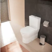   Hansgrohe EluPura Original S padlón álló ívelt kerámia WC csésze vario kifolyással, HygieneEffect, fehér 62012450