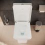 Hansgrohe EluPura Original Q padlón álló szögletes kerámia WC csésze vario kifolyással, HygieneEffect, fehér  62014450
