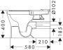 Hansgrohe EluPura Original Q padlón álló szögletes kerámia WC csésze vario kifolyással, HygieneEffect, fehér  62014450