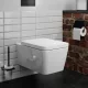 Hansgrohe EluPura Q perem nélküli fali kerámia WC AquaFall Flush, HygieneEffect bevonattal, fehér 62022450