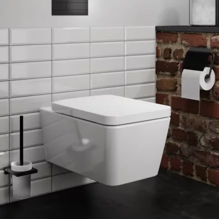 Hansgrohe EluPura Q perem nélküli fali WC szett SoftClose ülőkével, HygieneEffect bevonattal, fehér 62023450