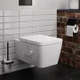 Hansgrohe EluPura Q perem nélküli fali WC szett SoftClose ülőkével, HygieneEffect bevonattal, fehér 62023450
