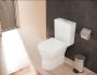 Hansgrohe EluPura Original S padlón álló ívelt kerámia WC csésze hátsó kifolyással, HygieneEffect, fehér 62038450