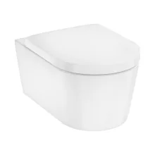   Hansgrohe EluPura S fali kerámia WC csésze HygieneEffect bevonattal és SoftClose WC ülőkével, fehér 62055450