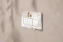 Hansgrohe iFrame Original Q nyomólap kettős öblítéshez, króm 66001000
