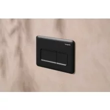   Hansgrohe iFrame Original Q nyomólap kettős öblítéshez, matt fekete 66001670