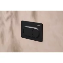   Hansgrohe iFrame Original S Öblítőlap 2 mennyiséges öblítéshez, matt fekete 66002670
