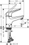 Hansgrohe Novus hidegindítású mosdócsaptelep 70, push-open lefolyóval, króm 71022000