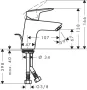 Hansgrohe Logis 70 hidegindítású mosdó csaptelep, automata lefolyógarnitúrával, króm 71072000