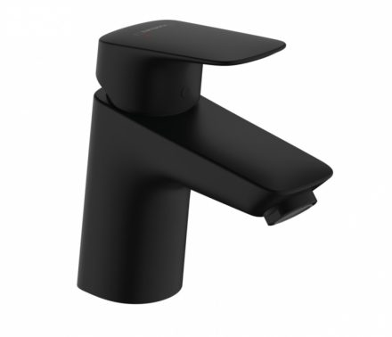 Hansgrohe Logis 70 egykaros mosdó csaptelep, Push-Open lefolyógarnitúrával, matt fekete 71077670