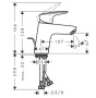 Hansgrohe Logis 70 egykaros csaptelep automata lefolyó-garnitúrával, króm 71078000