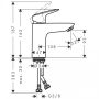 Hansgrohe Logis 100 mosdó csaptelep lefolyógarnitúra nélkül, CoolStart, matt fekete 71103670