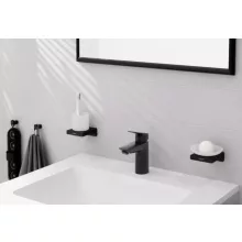   Hansgrohe Logis 100 mosdó csaptelep, Push-Open lefolyógarnitúrával, matt fekete 71107670