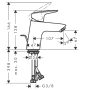 Hansgrohe Logis 70 mosdó csaptelep, fém automata lefolyó-garnitúrával, króm 71170000