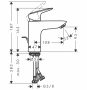 Hansgrohe Logis 100 mosdó csaptelep automata lefolyógarnitúrával, króm 71171000