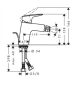 Hansgrohe Logis egykaros bidécsaptelep 70, automata lefolyógarnitúrával, króm 71204000