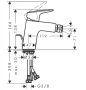 Hansgrohe Logis álló bidé csaptelep automata lefolyógarnitúrával, egykaros, matt fekete 71204670