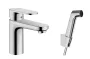 Hansgrohe Vernis Blend egykaros mosdócsaptelep 100, bidé kézizuhannyal és 160 cm-es zuhanytömlővel króm 71215000