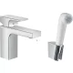 Hansgrohe Vernis Shape egykaros mosdócsaptelep 100, bidé kézizuhannyal és 160 cm-es zuhanytömlővel króm 71216000