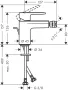 Hansgrohe Vernis Blend Egykaros bidé csaptelep fém automata lefolyógarnitúrával, matt fekete 71218670