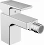 Hansgrohe Vernis Shape Egykaros szögletes bidé csaptelep fém automata lefolyógarnitúrával 71219000