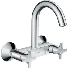   Hansgrohe Logis M32 króm kétkaros konyhai csaptelep, fali szereléshez 71286000