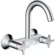 Hansgrohe Logis M32 króm kétkaros konyhai csaptelep, fali szereléshez 71286000