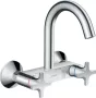 Hansgrohe Logis M32 króm kétkaros konyhai csaptelep, fali szereléshez 71286000
