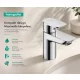 Hansgrohe Neovis Q egykaros mosdócsaptelep 70 push-open lefolyógarnitúrával, króm kivitelben.