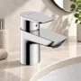 Hansgrohe Neovis Q 70 egykaros mosdócsaptelep push-open lefolyógarnitúrával, króm 71346000