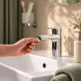 Hansgrohe Neovis Q 100 egykaros mosdócsaptelep push-open lefolyógarnitúrával, króm 71348000