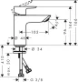 Hansgrohe Neovis Q  Egykaros mosdócsaptelep 100 push-open lefolyógarnitúrával, króm 71348000