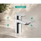 Hansgrohe Neovis Q egykaros mosdócsaptelep 100 lefolyógarnitúra nélkül, króm kivitelben.