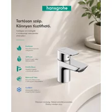 Hansgrohe Neovis Q hidegindítású egykaros mosdócsaptelep 70 push-open lefolyógarnitúrával, króm kivitelben.