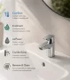 Hansgrohe Neovis Q hidegindítású egykaros mosdócsaptelep 70 fém push-open lefolyógarnitúrával, króm kivitelben.