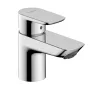 Hansgrohe Neovis Q hidegindítású mosdócsaptelep modern króm kialakítással és fém lefolyógarnitúrával.
