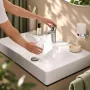 Hansgrohe Neovis Q 100 CoolStart egykaros mosdócsaptelep fém push-open lefolyógarnitúrával, króm, 71357000