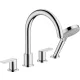 Hansgrohe Vernis Shape 4 lyukú peremre szerelhető kádcsaptelep króm 71459000