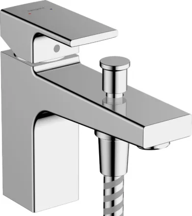 Hansgrohe Vernis Shape egykaros kád- és zuhanycsaptelep Monotrou, 2 féle átfolyási sebességgel, biztonsági kombinációval króm 71464000