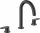 Hansgrohe Vernis Blend 3 lyukú mosdócsaptelep automata lefolyógarnitúrával matt fekete 71553670