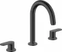 Hansgrohe Vernis Blend 3 lyukú mosdócsaptelep automata lefolyógarnitúrával matt fekete 71553670