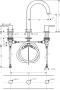 Hansgrohe Vernis Shape 3 lyukú mosdócsaptelep automata lefolyógarnitúrával króm 71563000