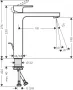Hansgrohe Vernis Shape egykaros mosdócsaptelep 190, fém automata lefolyógarnitúrával króm 71590000