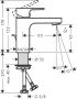 Hansgrohe Vernis Shape egykaros mosdócsaptelep 100, Coolstart, automata lefolyógarnitúrával króm 71594000