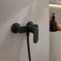 Hansgrohe Vernis Blend egykaros zuhanycsaptelep falsíkon kívüli szereléshez matt fekete 71640670