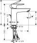 Hansgrohe Talis E 110 króm mosdócsaptelep automata lefolyógarnitúrával 71710000