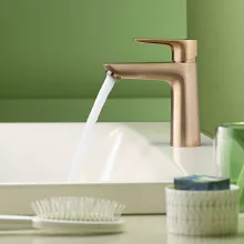   Hansgrohe Talis E 110 mosdócsaptelep lefolyógarnitúra nélkül, szálcsiszolt bronz 71712140