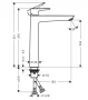 Hansgrohe Talis E 240 matt fehér magasított mosdócsaptelep 71717700