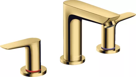Hansgrohe Talis E polírozott arany hatású 3-lyukú mosdócsaptelep automata lefolyógarnitúrával 71733990